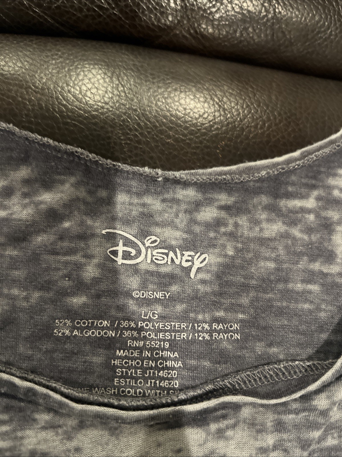 Disney Mickey Mouse Women’s Tank Top Large Grey Sleeveless