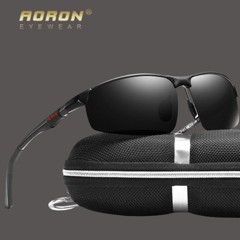 Aluminum HD Polarized Photochromic Sunglasses Men Driving Eyewear Sports Glasses