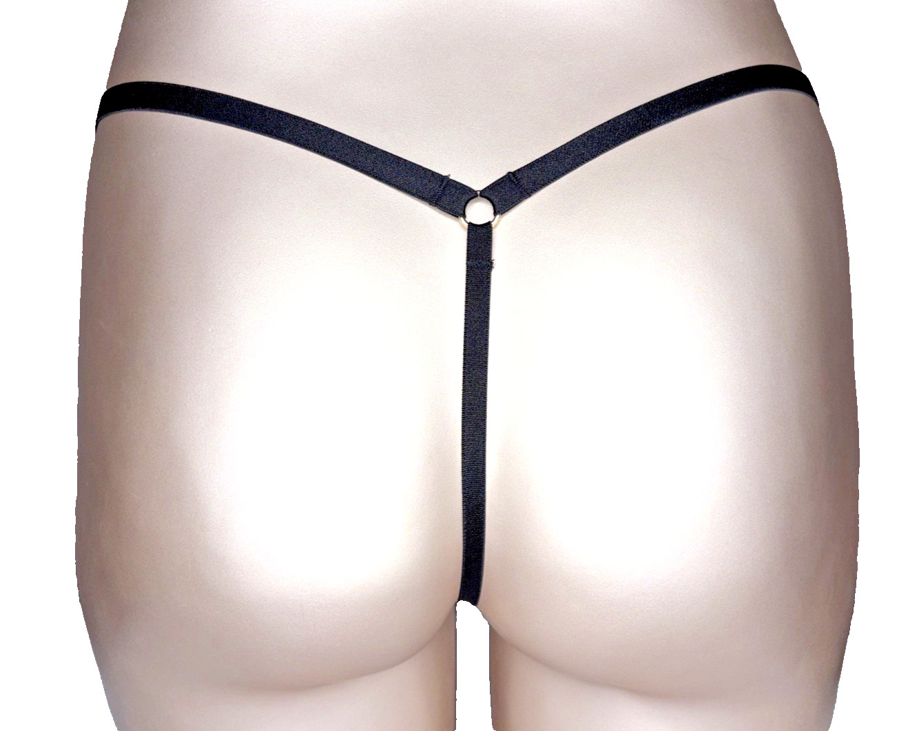 Victoria’s Secret Very Sexy NWT Small Black Rhinestone Bat Bling V String Panty