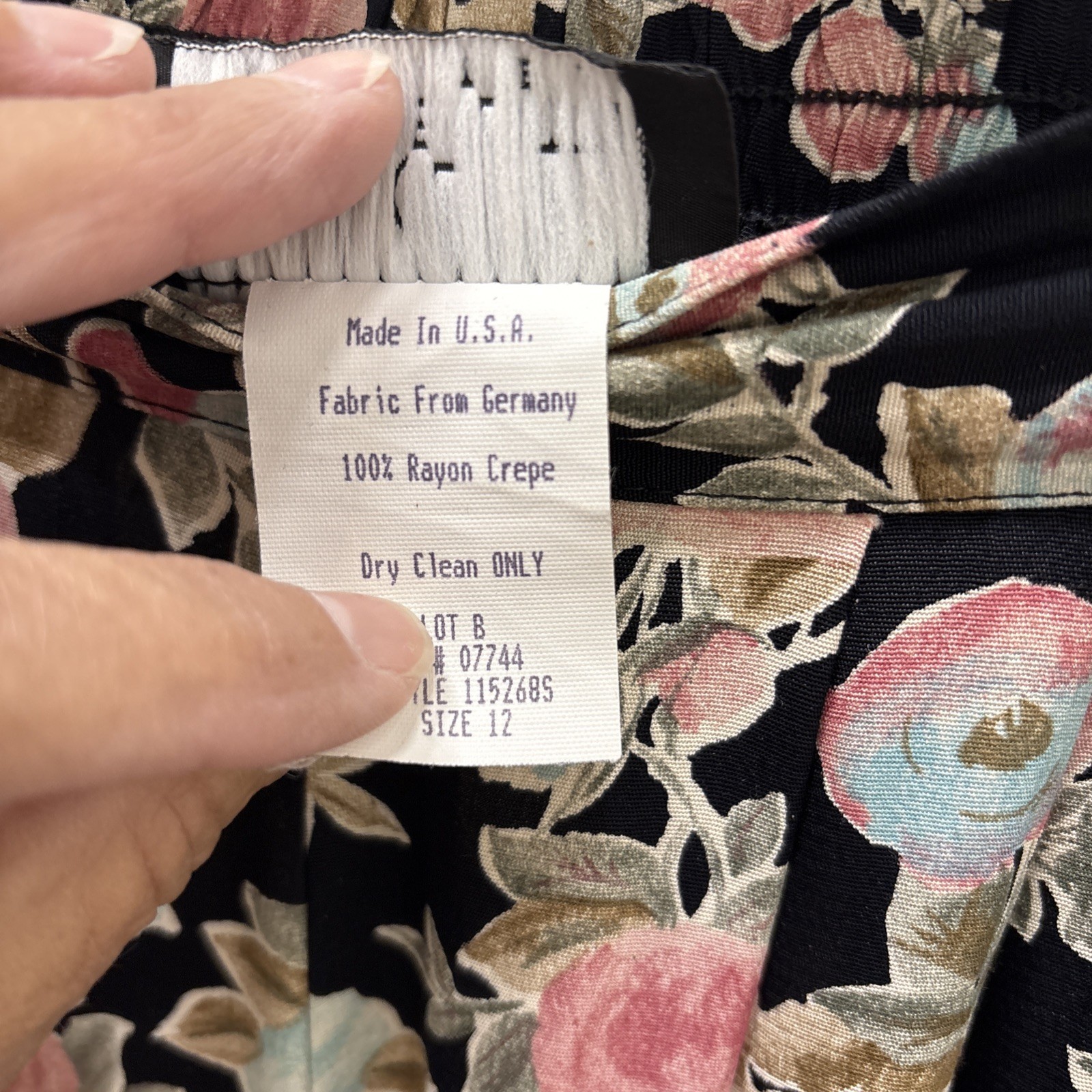 VTG Carole Little 2-Pc Set NWT Floral Shirt and Pant Grandma Core Large size 12