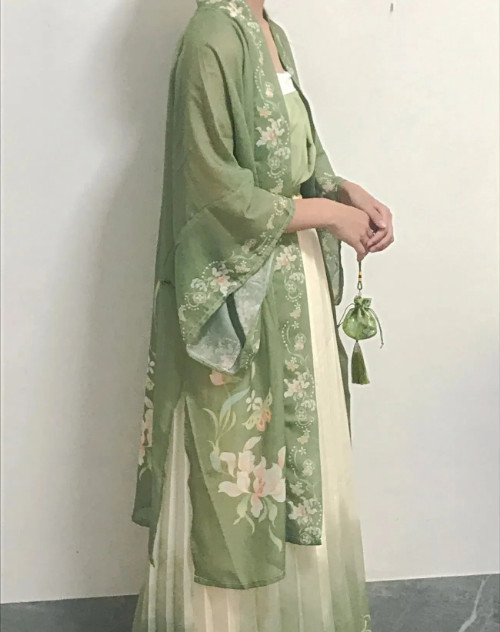 3PCS Set Chinese Hanfu Dress Green Flowing Dress Chinese Ancient Dress Costume