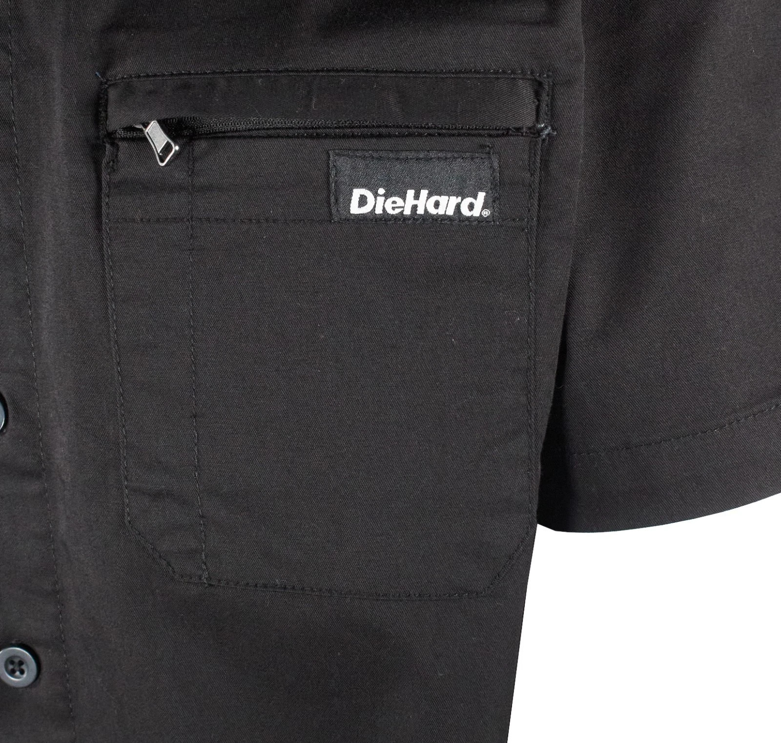 DieHard Men’s Black Onyx Shirt Work Twill Resists Short Sleeve – 2 PACK