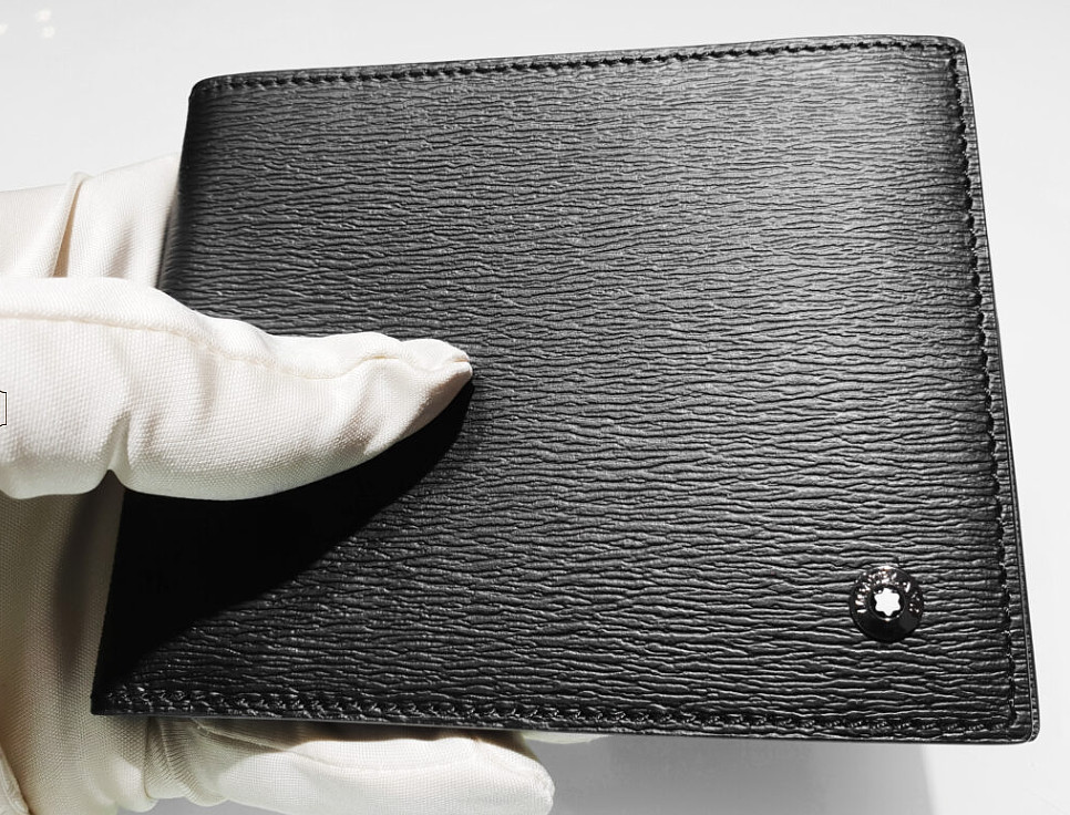 New In Box Montblanc Meisterstück Bifold Wallet Black Leather Men Luxury Gift