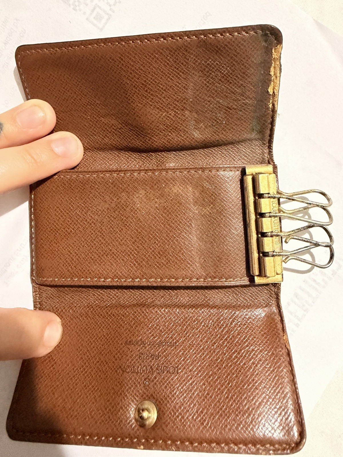 Louis Vuitton Monogram Canvas 4 Hooks Key Case Key Accessories RA 0013 France