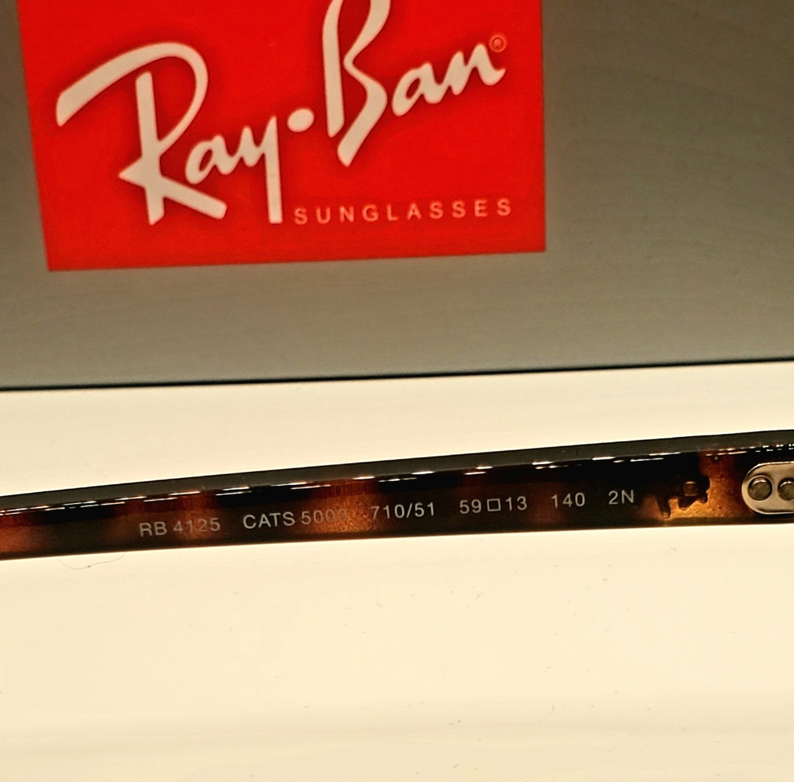 New Ray-Ban Cats 5000 Havana Brown Sunglasses RB4125 710/51 59MM Unisex