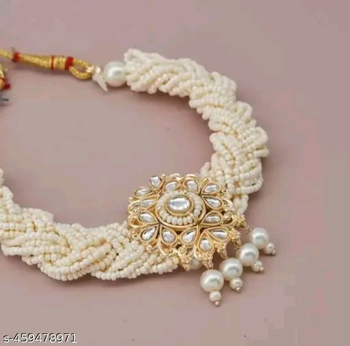 Indian Bollywood Gold Plated Kundan Choker Bridal Necklace Earrings Jewelry Set