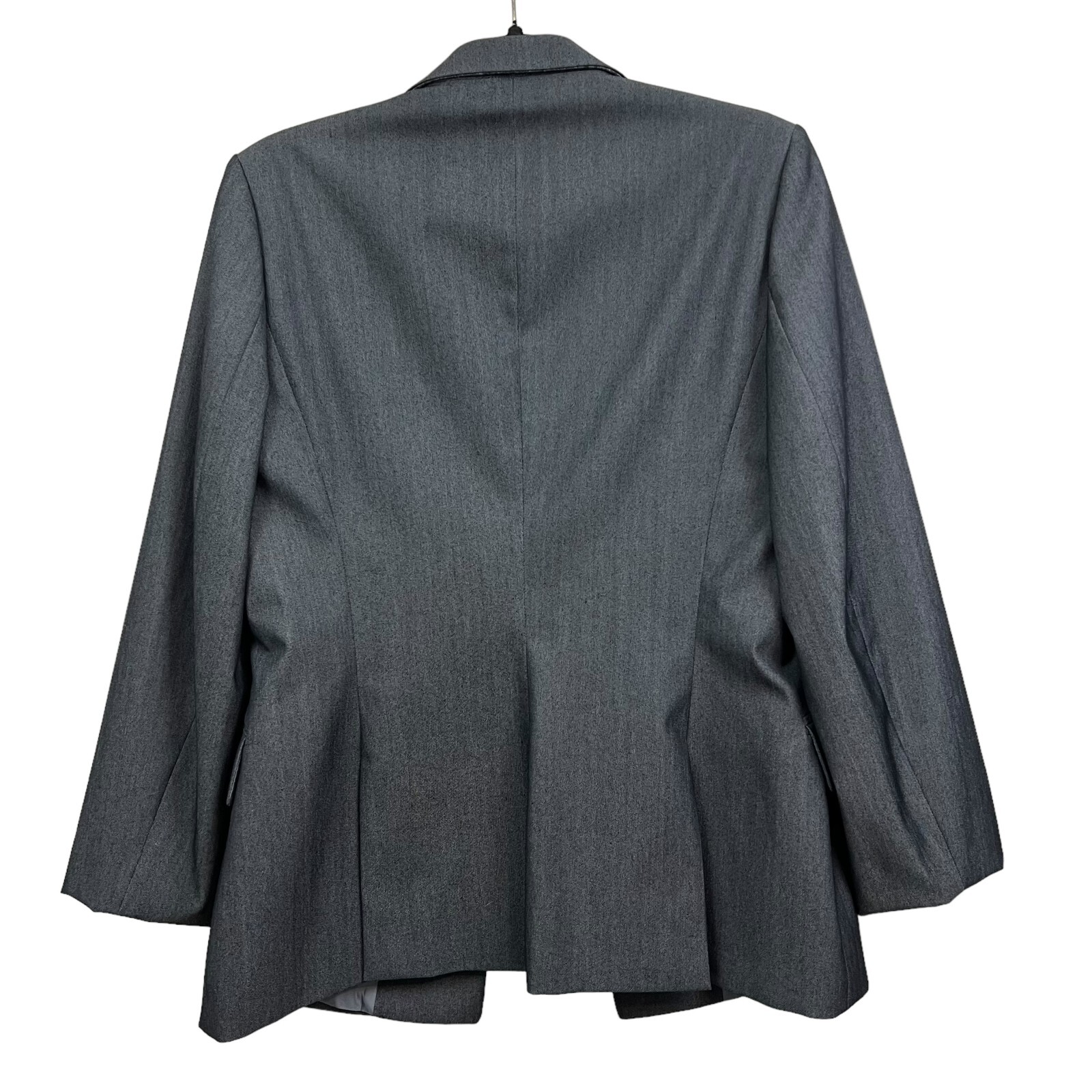 Tintoretto Womens Wool Blazer Single Button Double Vented Lined Gray Size 32*