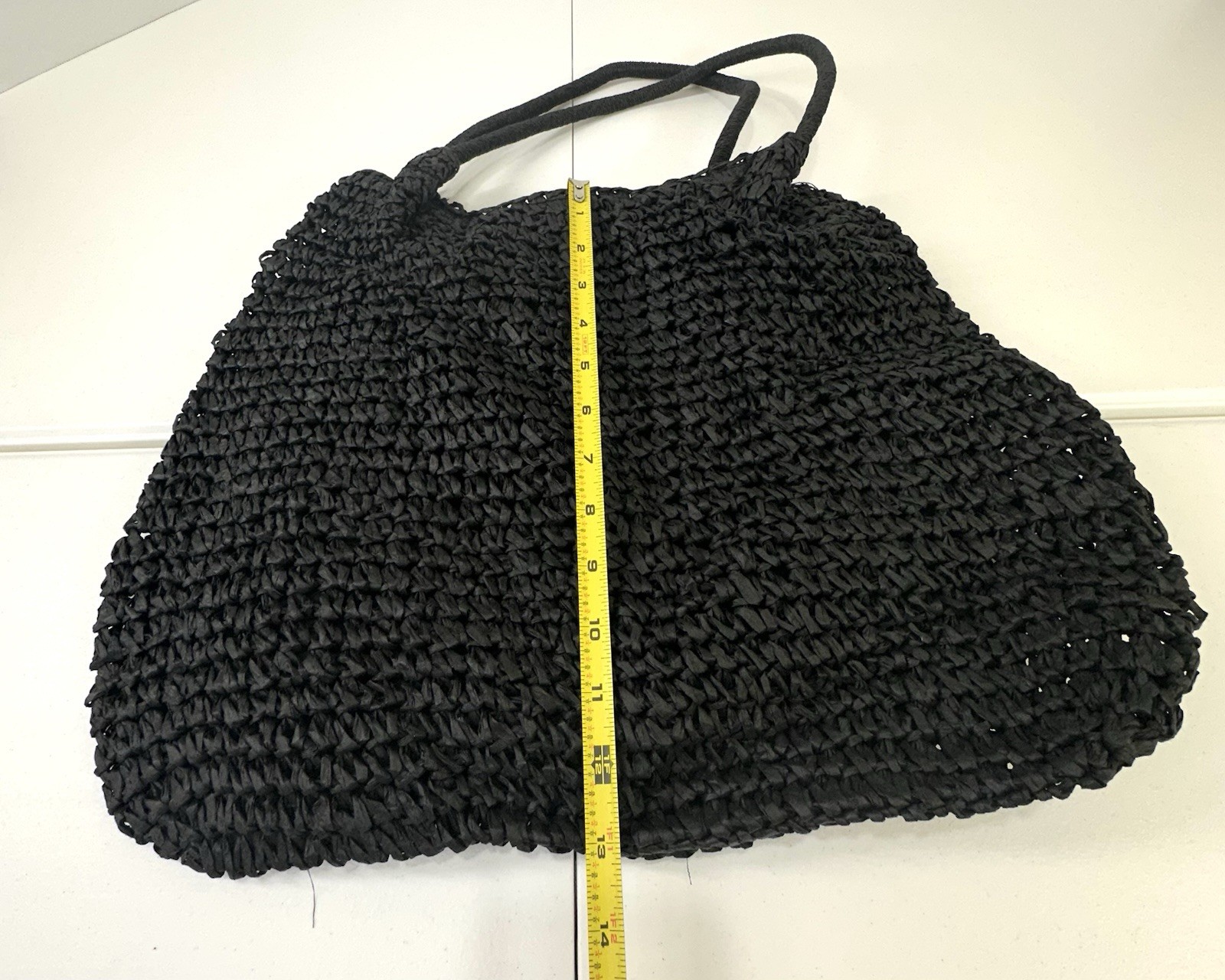 AIZHIYI Straw Beach Bag Black Retro Straw Handbag Hasp Closure Beach Tote