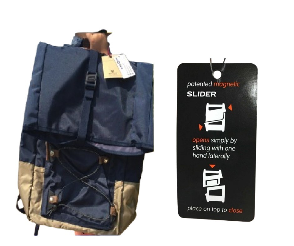 Men Backpack BLUE Multifunction Travel Handbag Crossbody Bag 25L Business NEW