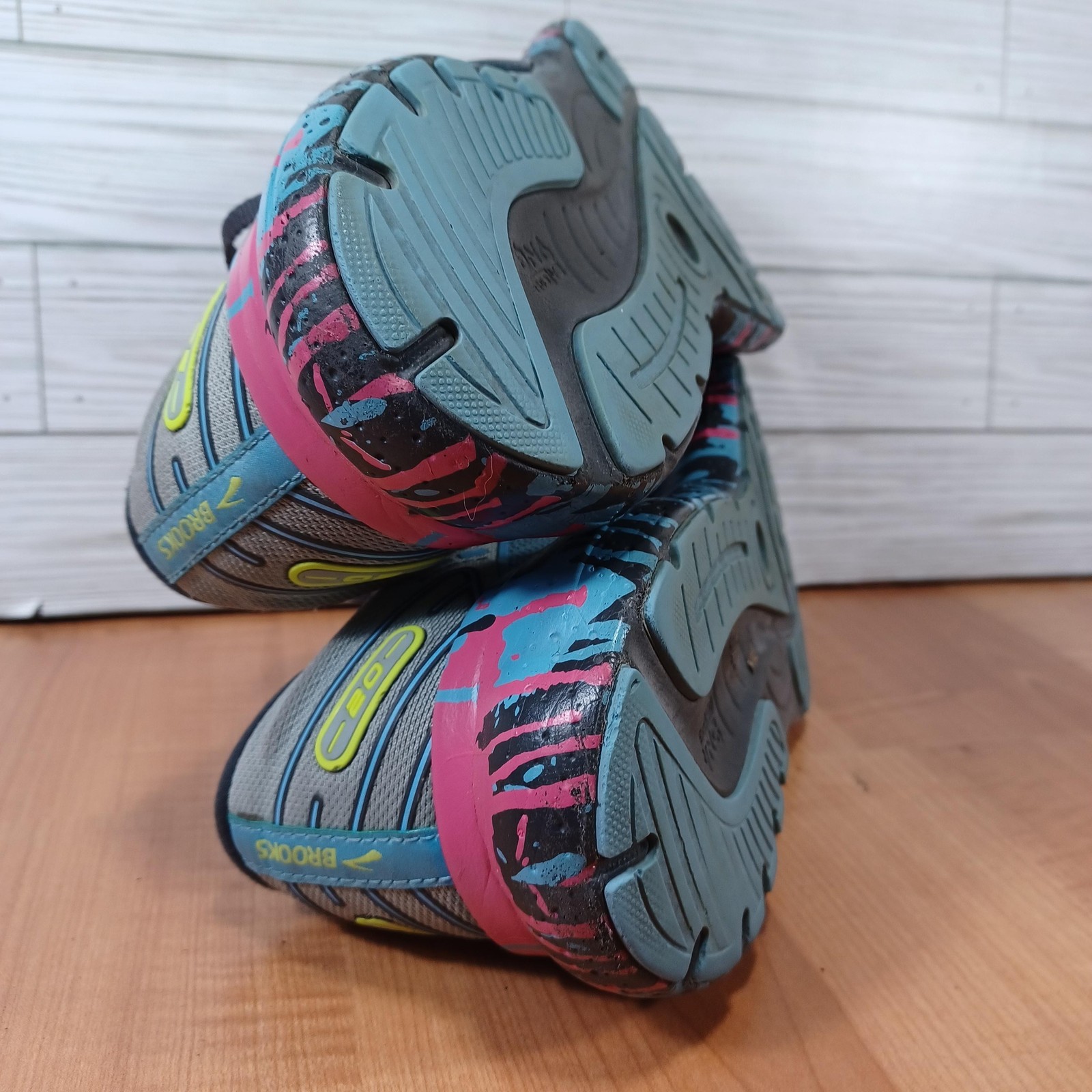 Brooks Glycerin 20 Shoes Womens 11B Paint Drip Jadeite Alaskan Blue 1203691B492