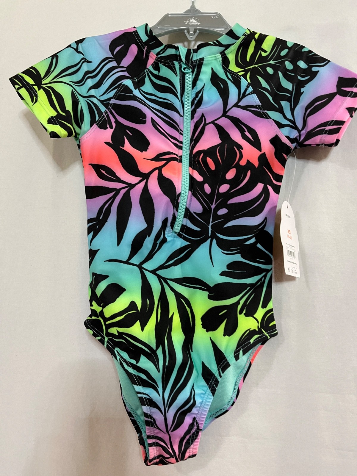 New Wonder Nation Tropical Rash Guard 1pc Girls Short Sleeve UPF 50+ Many Sizes