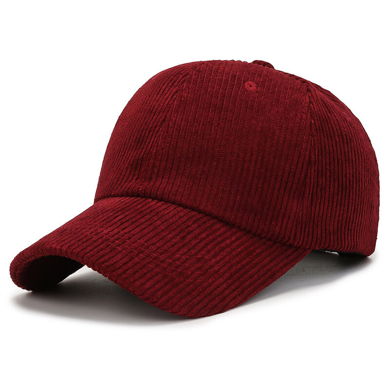 Corduroy Dad Hat Baseball Classic Adjustable Soft Plain Cap Unisex Cotton Hat