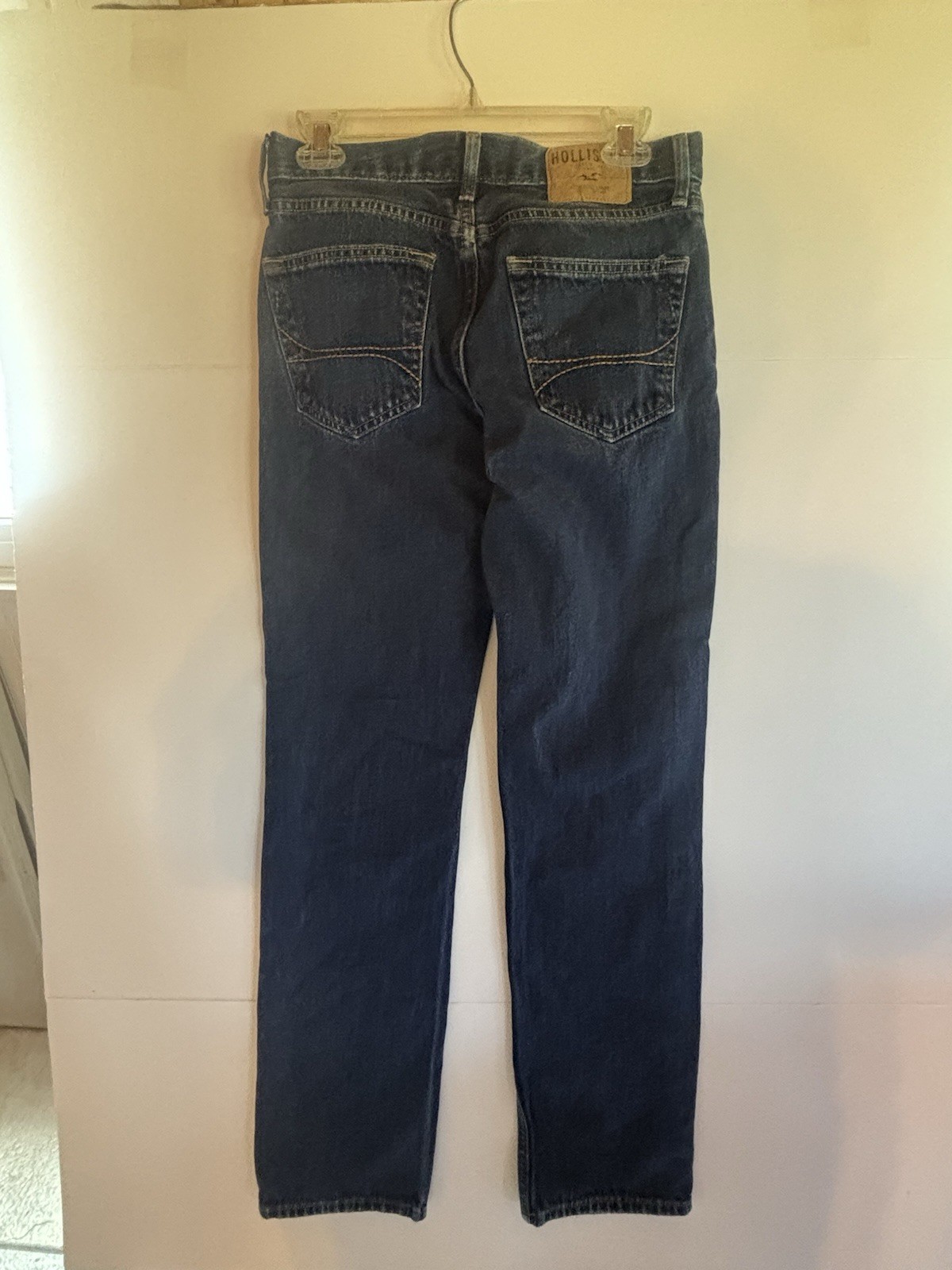 Hollister Men’s Dark Wash Blue Denim Straight leg Jeans 29×32