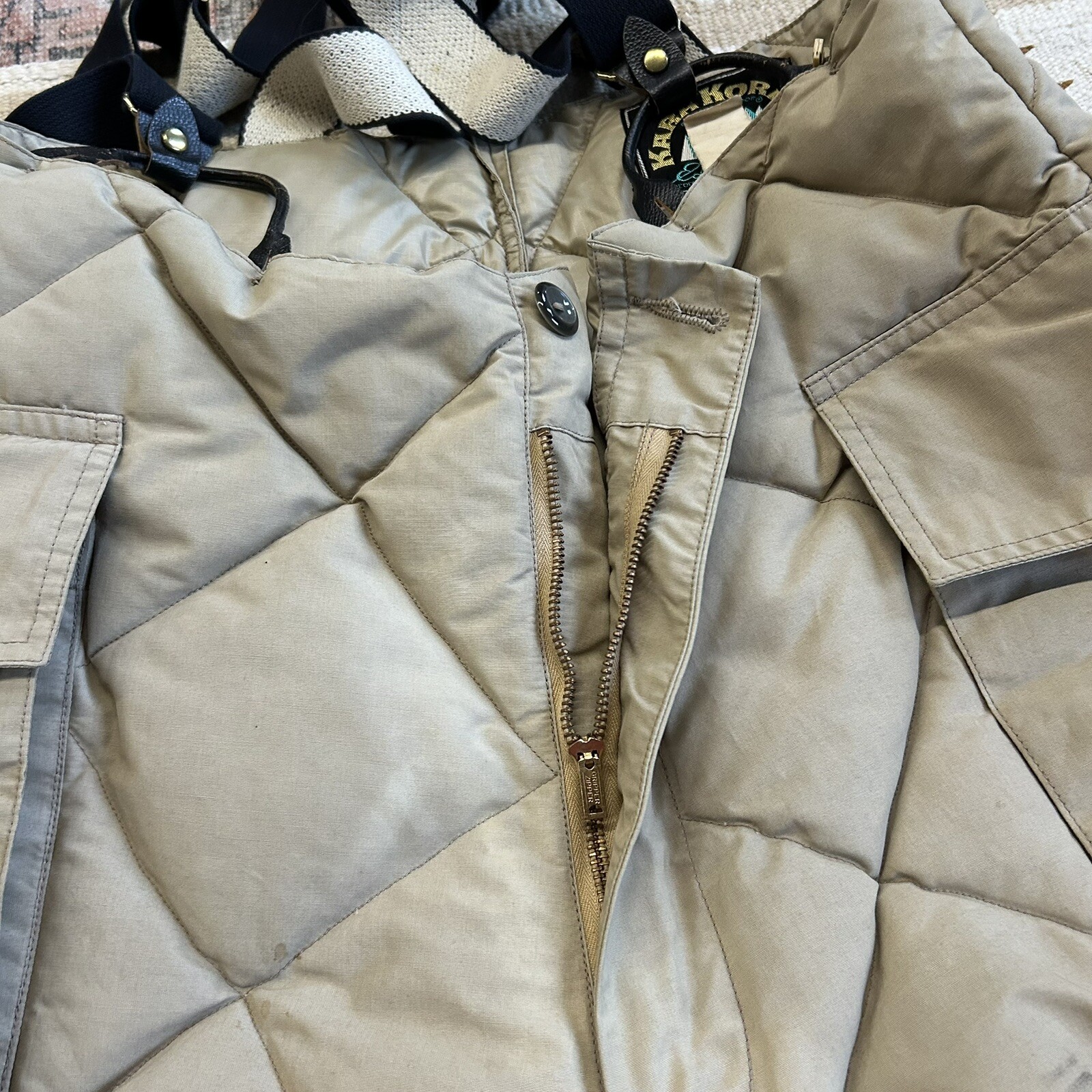 Vintage 60s Eddie Bauer Kara Koram Blizzard Proof Goose Down Snow Pants Sz M