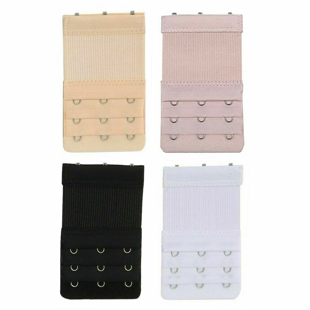 8Pcs Lady Adjustable Bra Extender 3 Hooks Elastic Underwear Strap Extension Belt