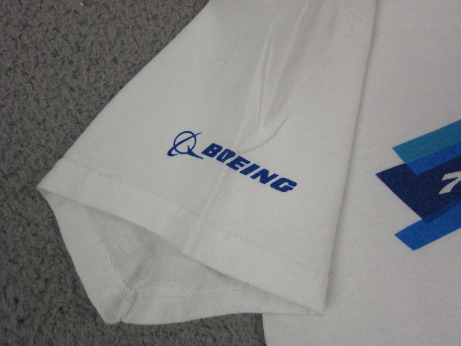 Vintage Boeing Shirt Adult Small White Airplane Aviation Mens 787 Dreamliner 90s