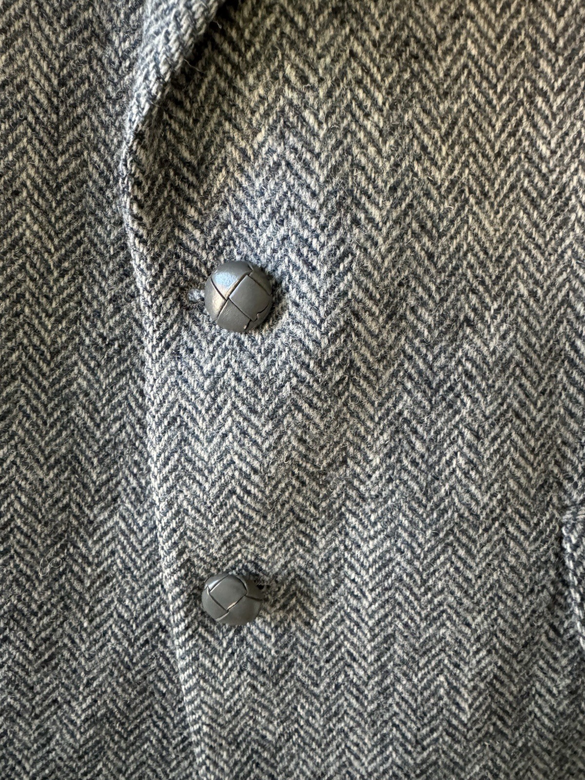 Vintage Alexandre of England Wool Tweed Herringbone Suit Coat 2-Button Notch
