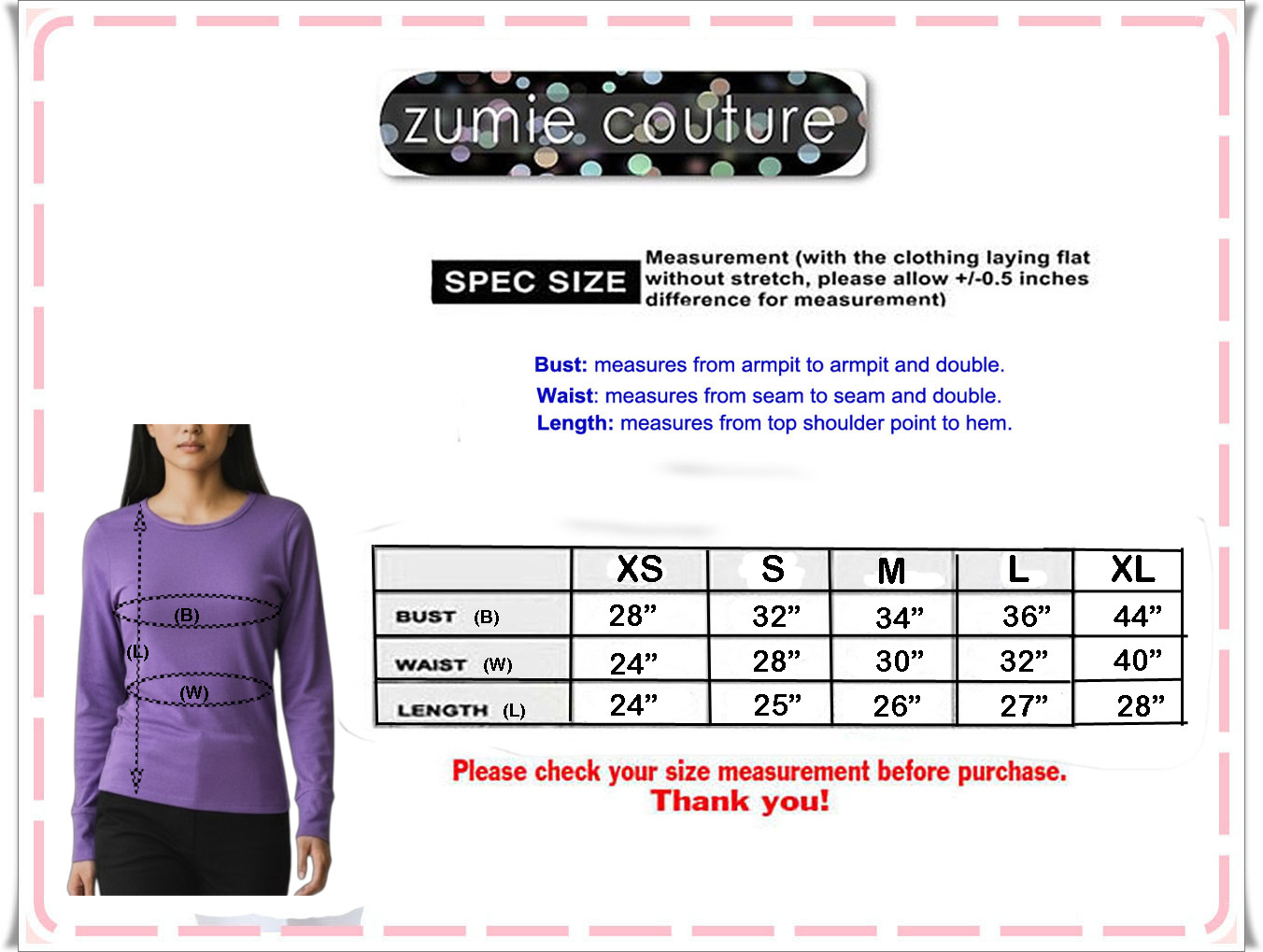 Casual Soft Cotton Long Sleeve Round Neck T-Shirt Top XS ~ XL