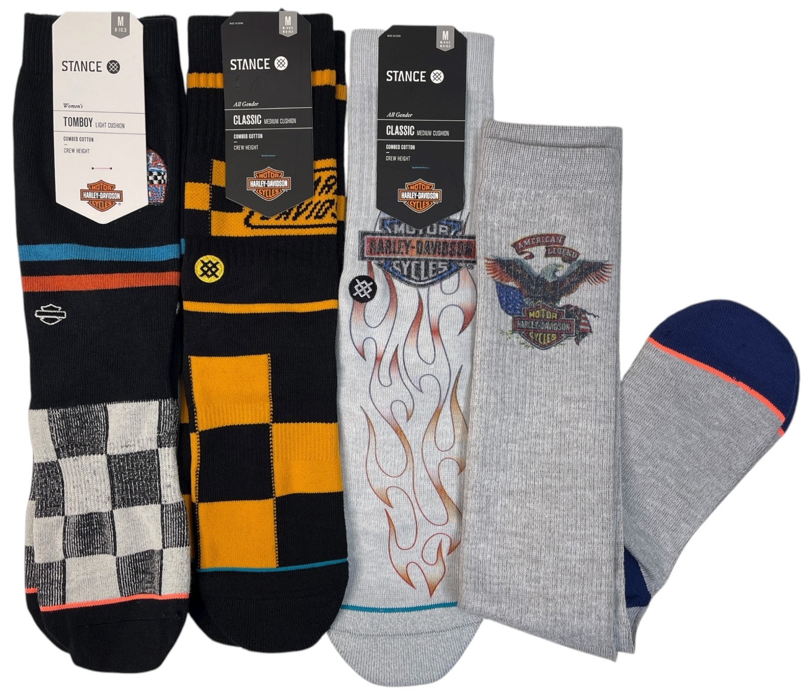 4 Stance x Harley Davidson Women’s Crew Socks – Size Medium 8 – 10.5 – $66 MSRP