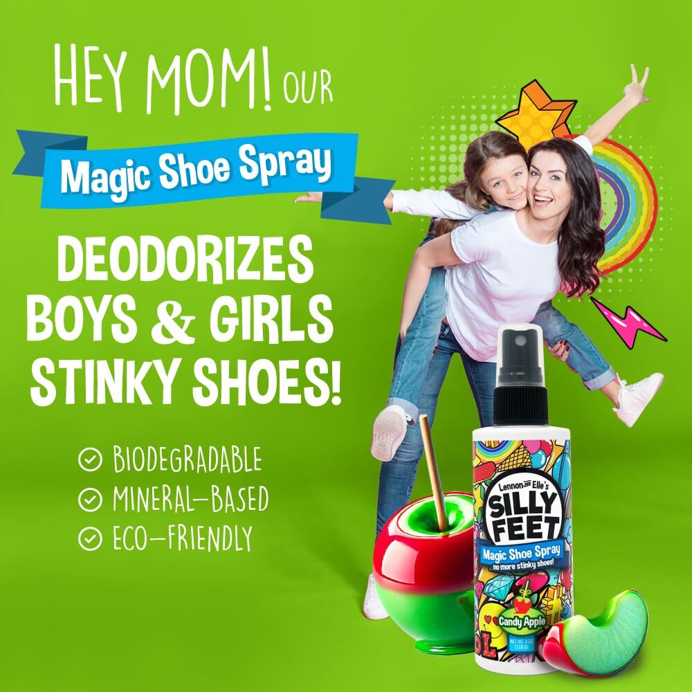 Candy Apple Foot and Shoe Deodorizer Spray, Extra-Strength Odor Eliminator