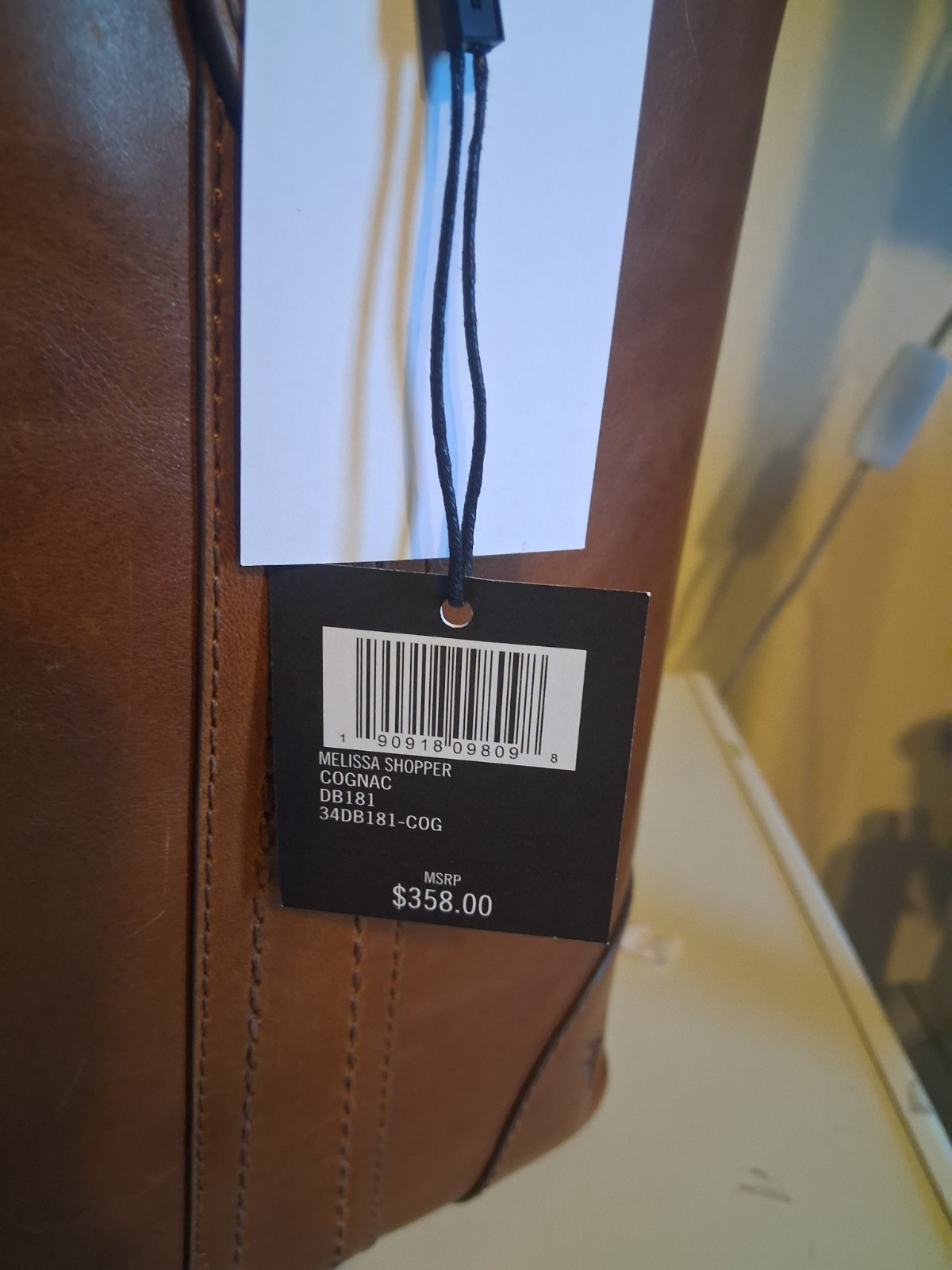 Frye Original Melissa Large Shopper Tote Bag COGNAC DB181 NWT $358