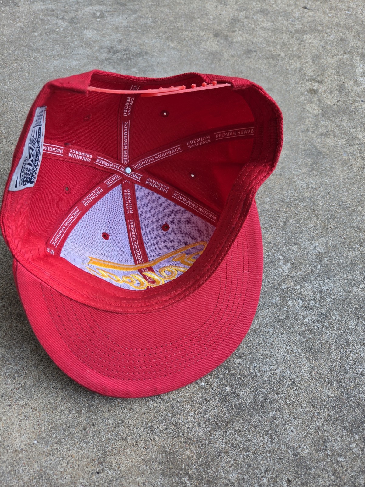 Max Headgear Red Snapback Hat Adjustable One Size Volcom Logo Solid Casual