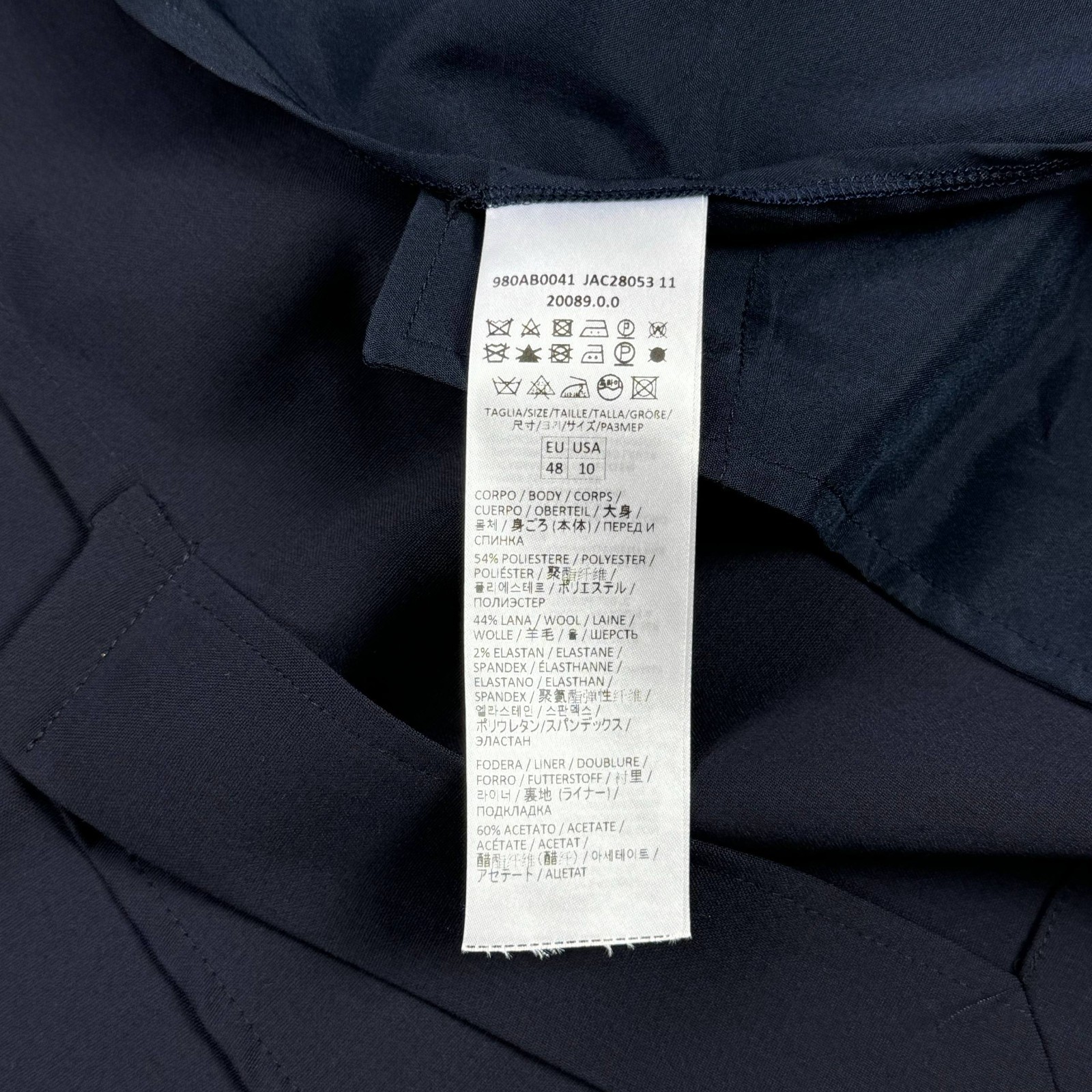 Eleventy Blazer Men’s Navy Blue Double Breasted 6 Button Double Vented Size 48