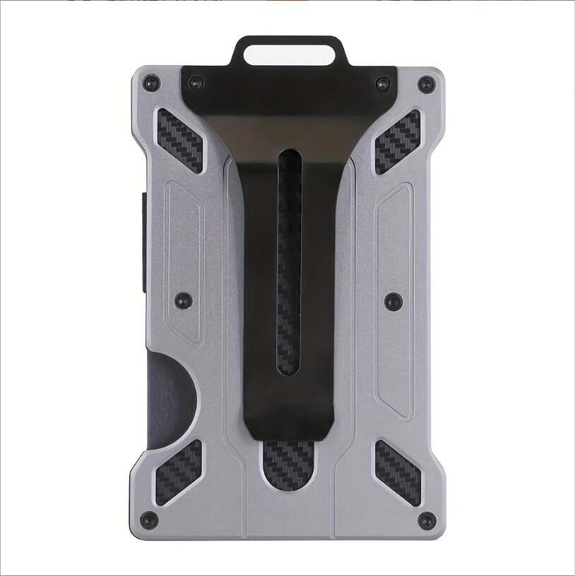 Men’s Aluminum RFID Blocking Money Clip Slim Credit ID Card Holder Metal Wallet