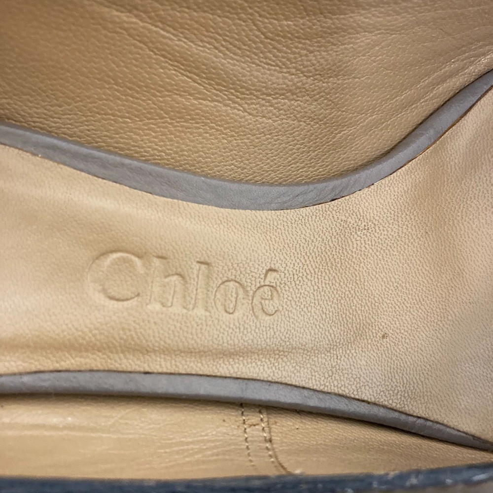 Chloe belt design pumps, size 35, approximately 8.5 inches, greige Women USED