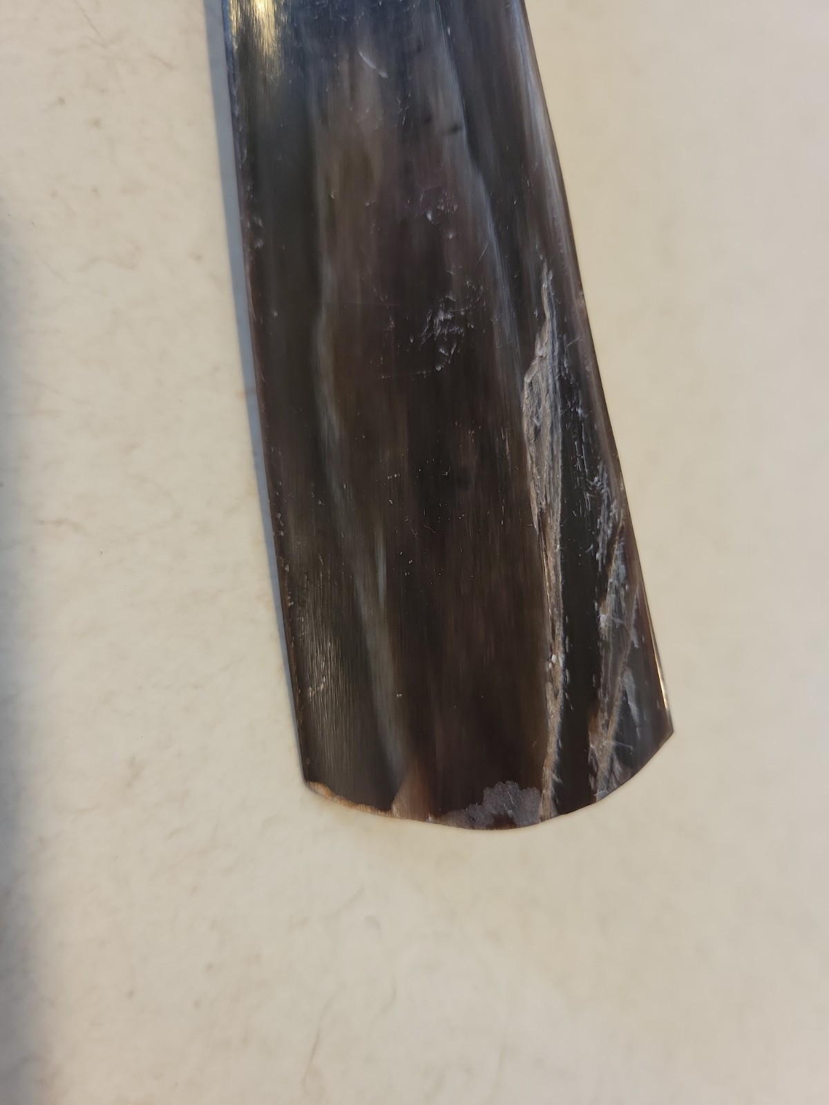 Authentic Handmade in Scotland Ox Horn Shoe Horn 8.5 Inches