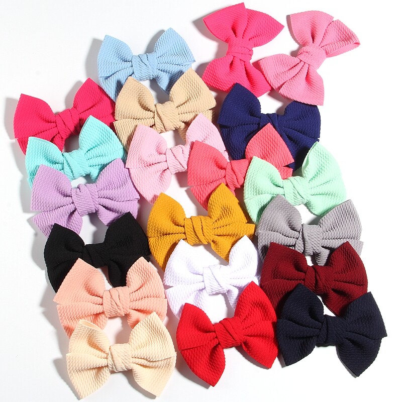 50PCS 11CM 4.3″ Big Seersucker Waffle Hair Bows For Hair Accessories Boutique