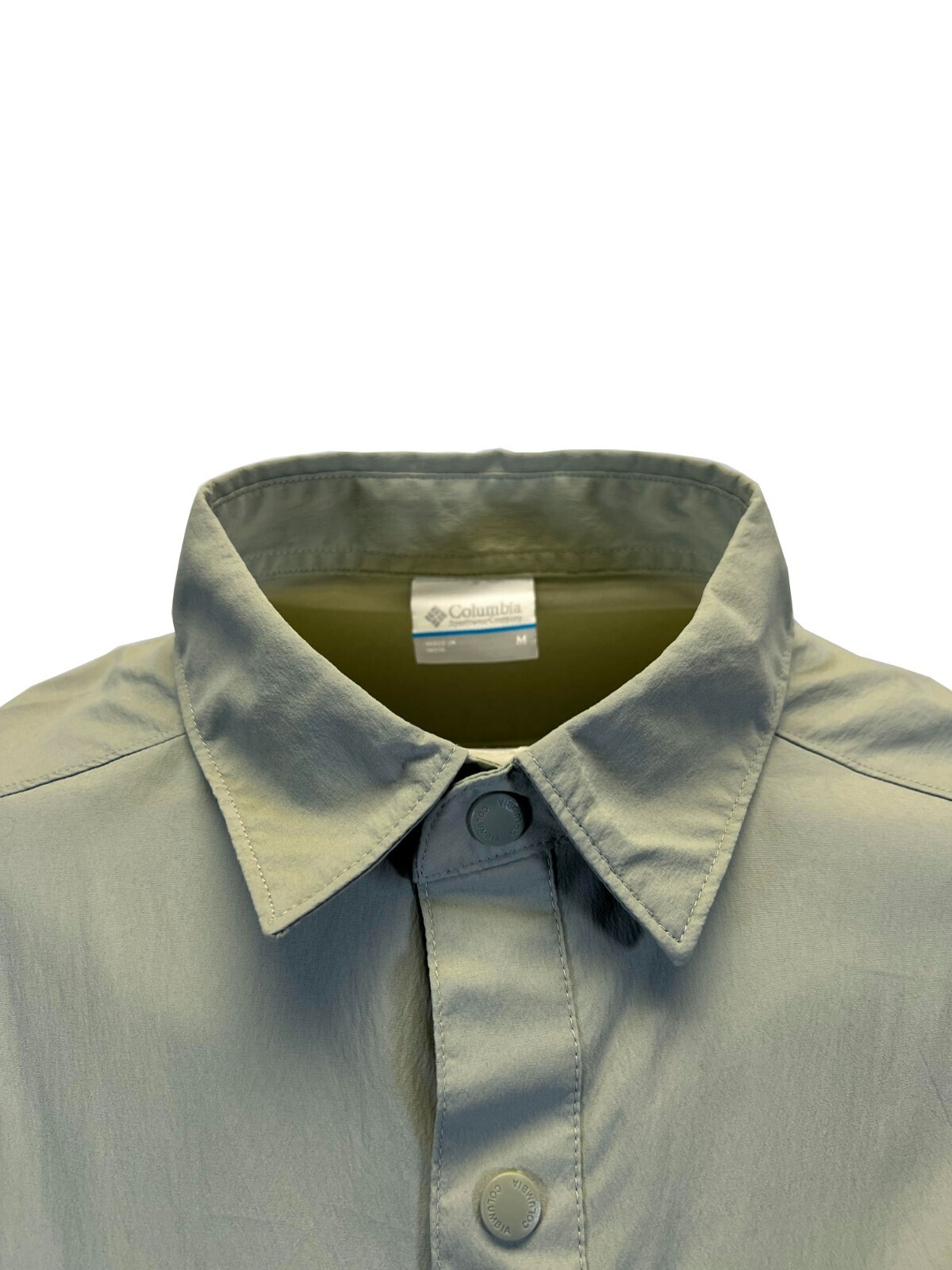 Columbia Men’s Safari Green Shirt Sage Peak Woven S/S (348)
