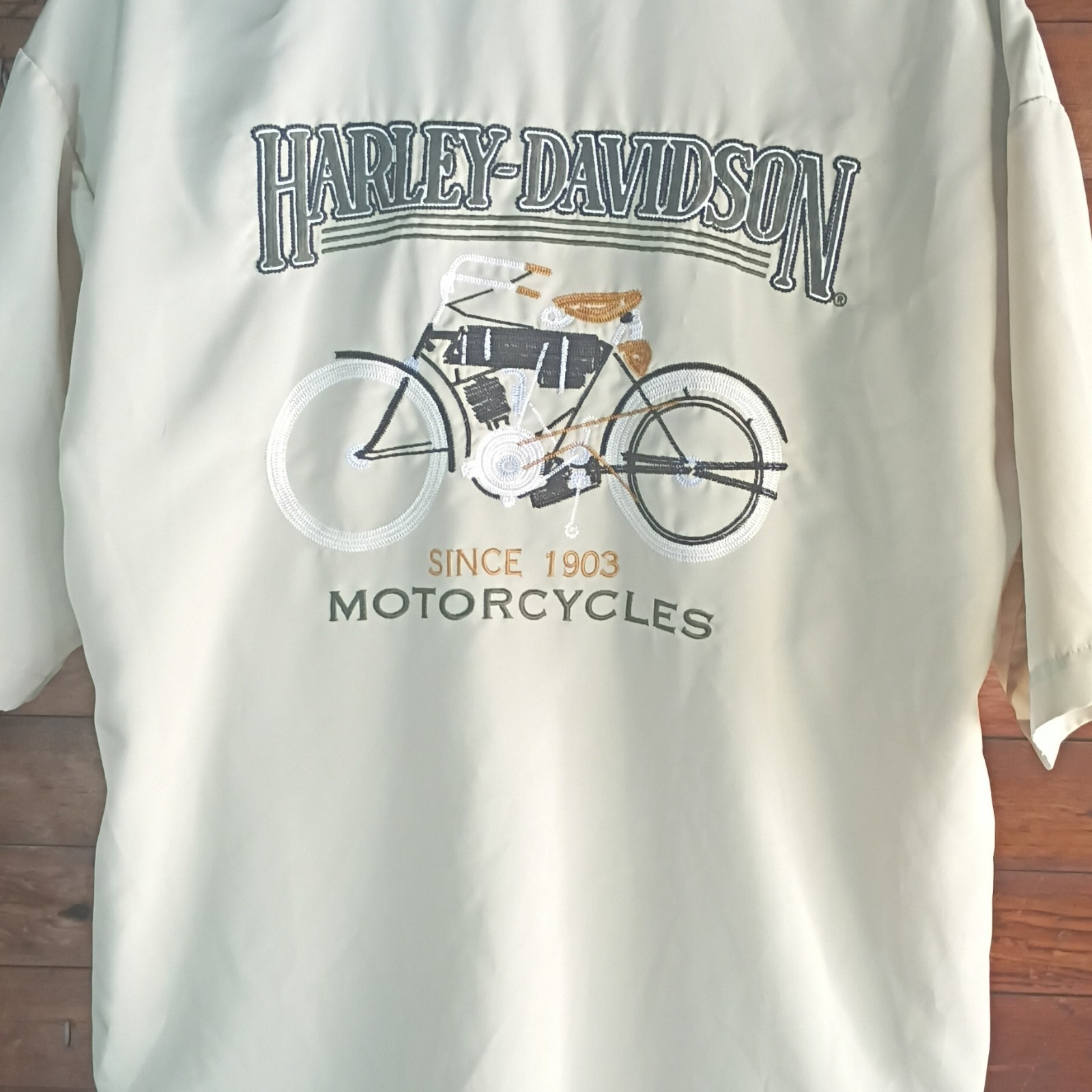 Harley-Davidson Motorcycles Since 1903 Graphic Logo T-Shirt Beige L