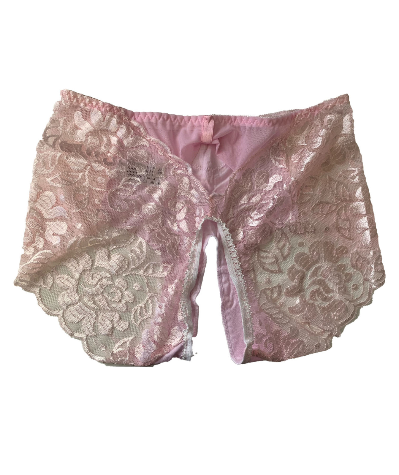 Women’s Crotchless Panties, Lace See-through Back Underwear