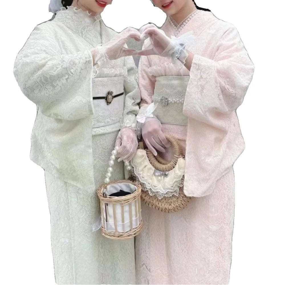 Japanese Double Layer Lace Kimono for Women – Formal Traditional Style