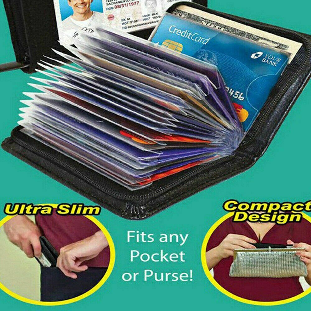 Lock Wallet As Seen on TV Amazing Slim Leather RFID Card Wallet ID Holder Purses