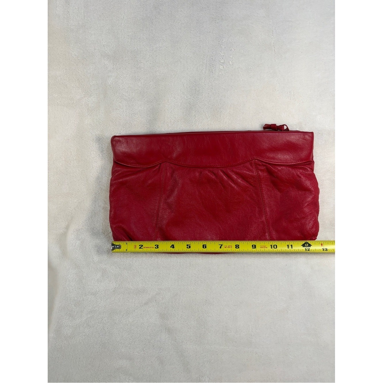 Source Unknown Red Leather Clutch