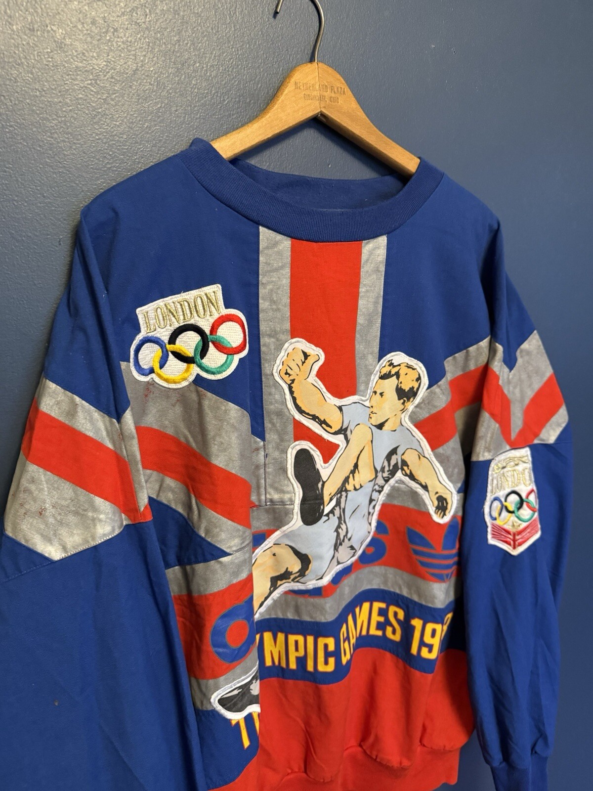 Vintage 80’s Adidas 1903 London Olympic Games Sweatshirt Size Large