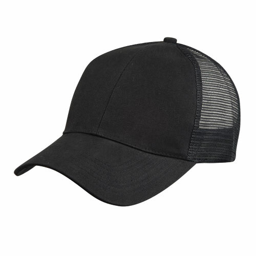 Black Trucker Hat 6 Panel Light Weight Brushed Mesh Cap 1dz New LBGM BLK 12 HATS