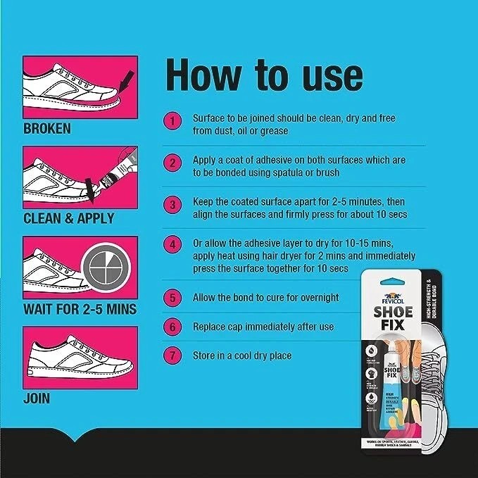 Fevicol Shoefix High Strength Durable Shoe Repair Adhesive (20ml)