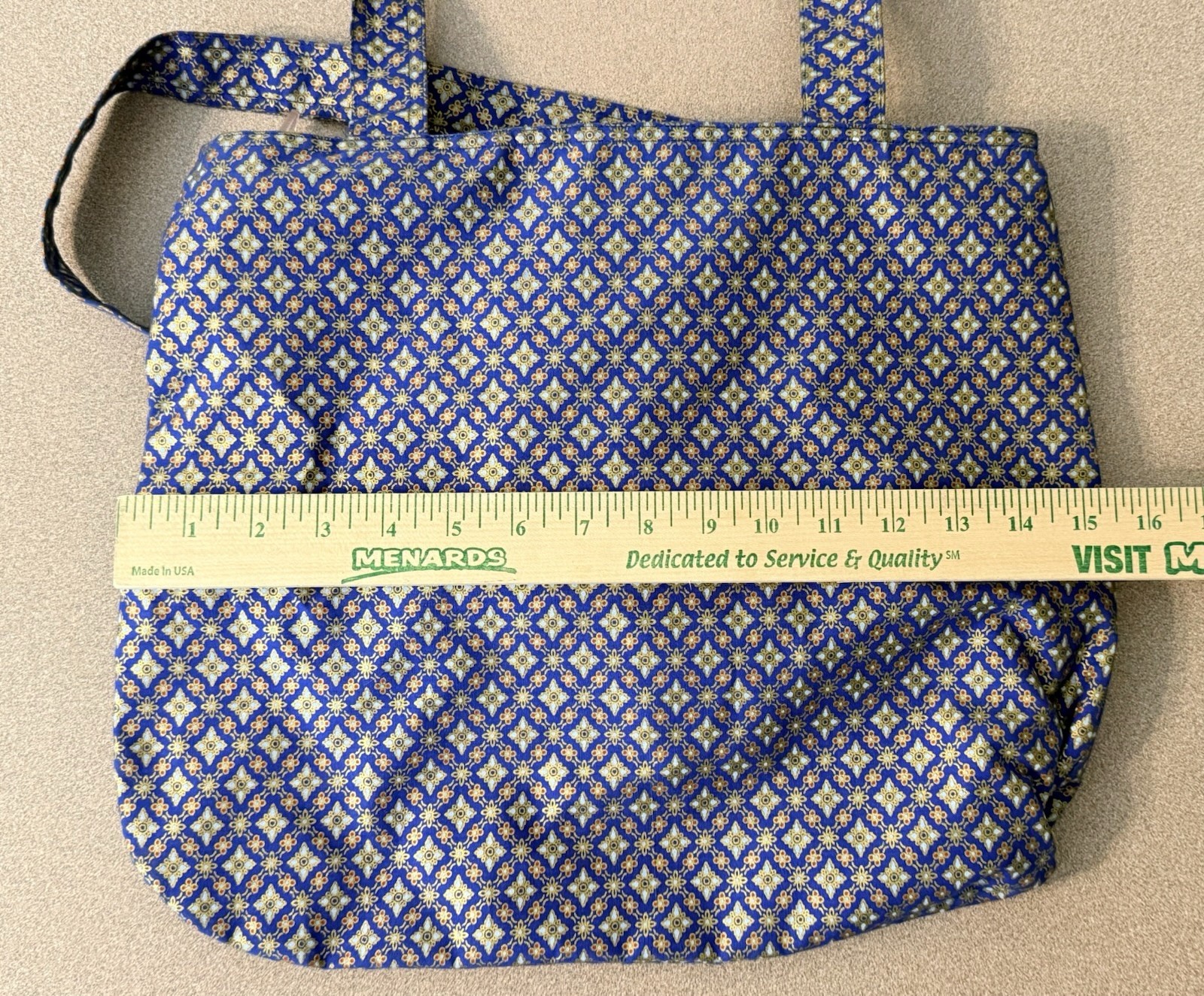 TAVI Quilted Cotton Tote Bag Eco Friendly Fair Trade Handmade Nesting Bags New