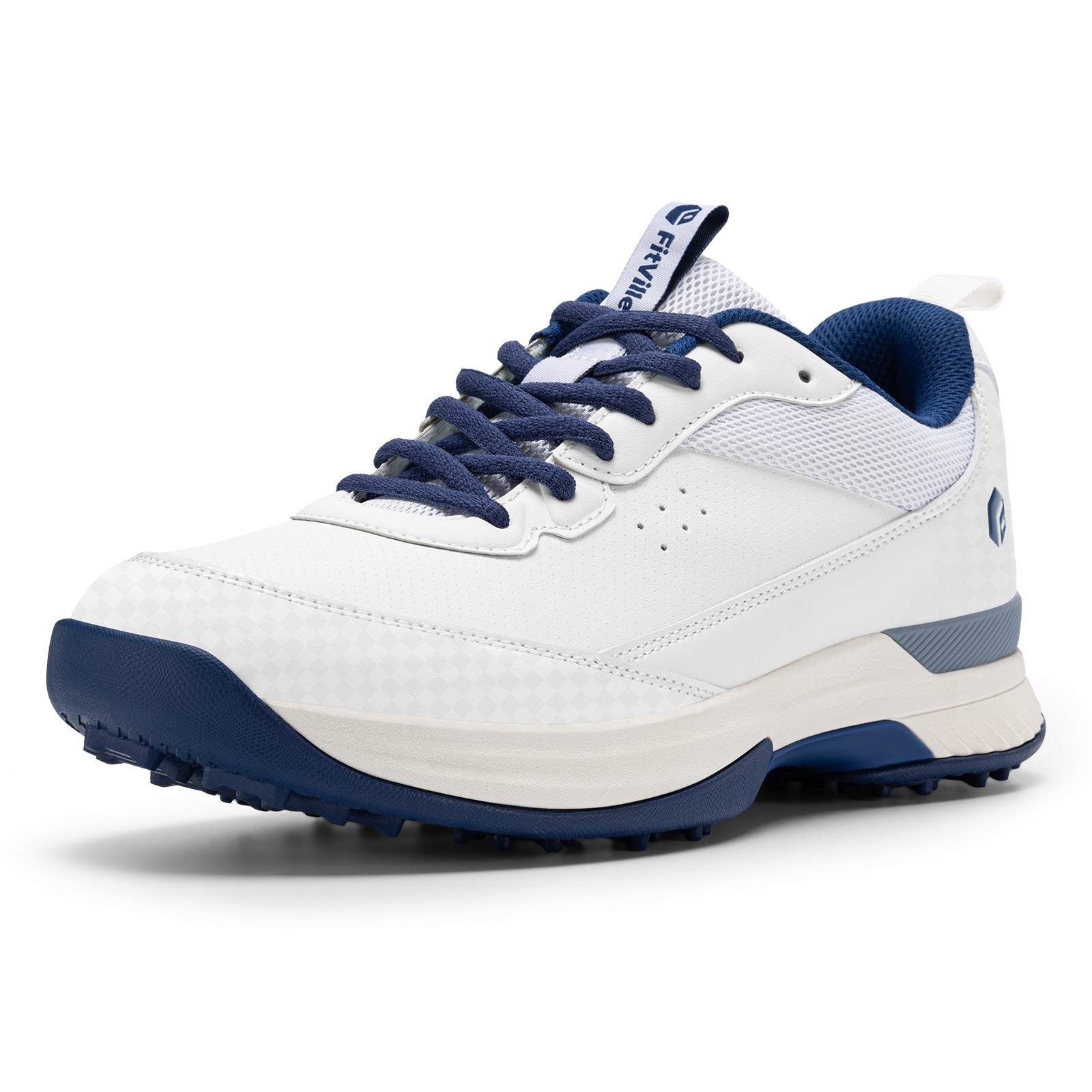 FitVille Mens Golf Shoes Professional Outdoor Water Resistant Spiked for Course
