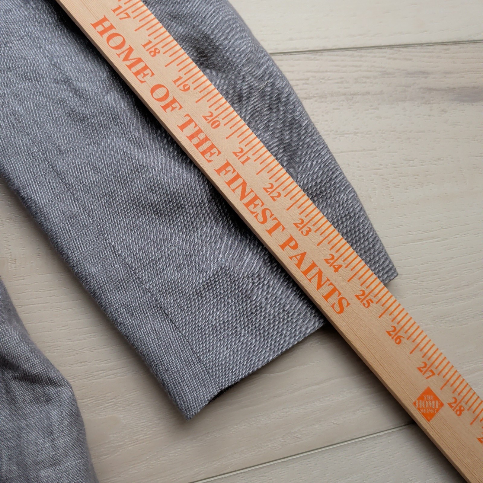 Tommy Hilfiger 100% Linen Sport Coat Blazer Mens 40R Gray Double Vented Jacket