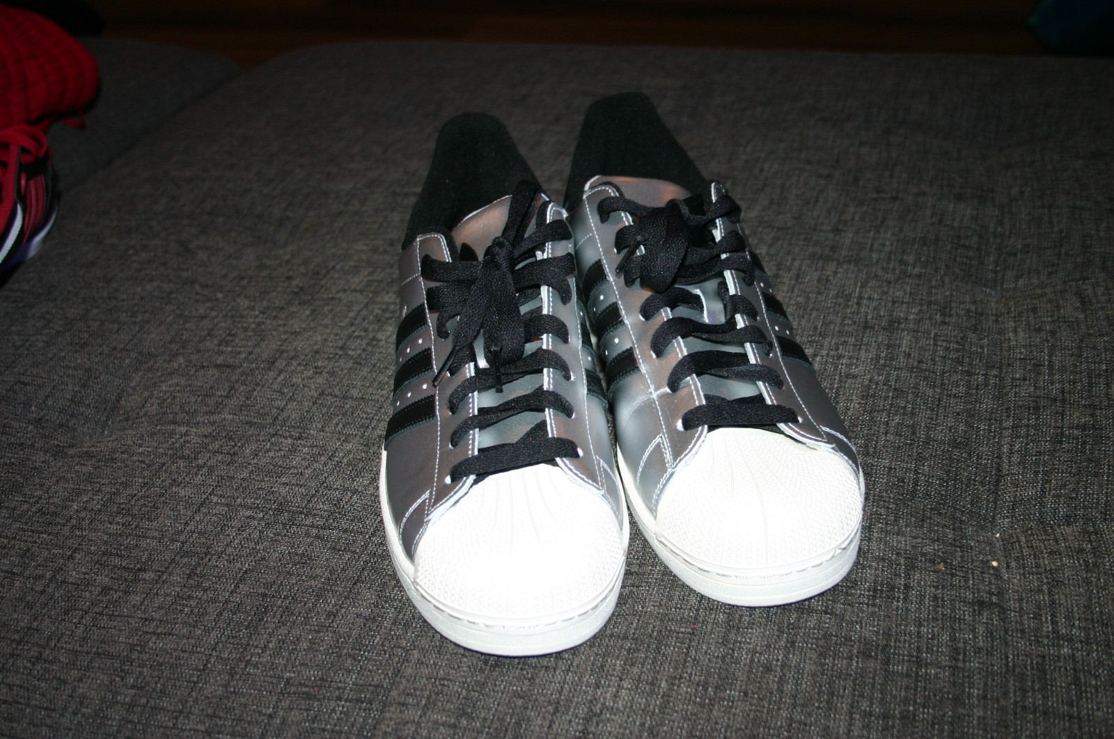 Adidas Originals Superstar II Striped Silver Black Men’s Size 15 KI2005 NWOB