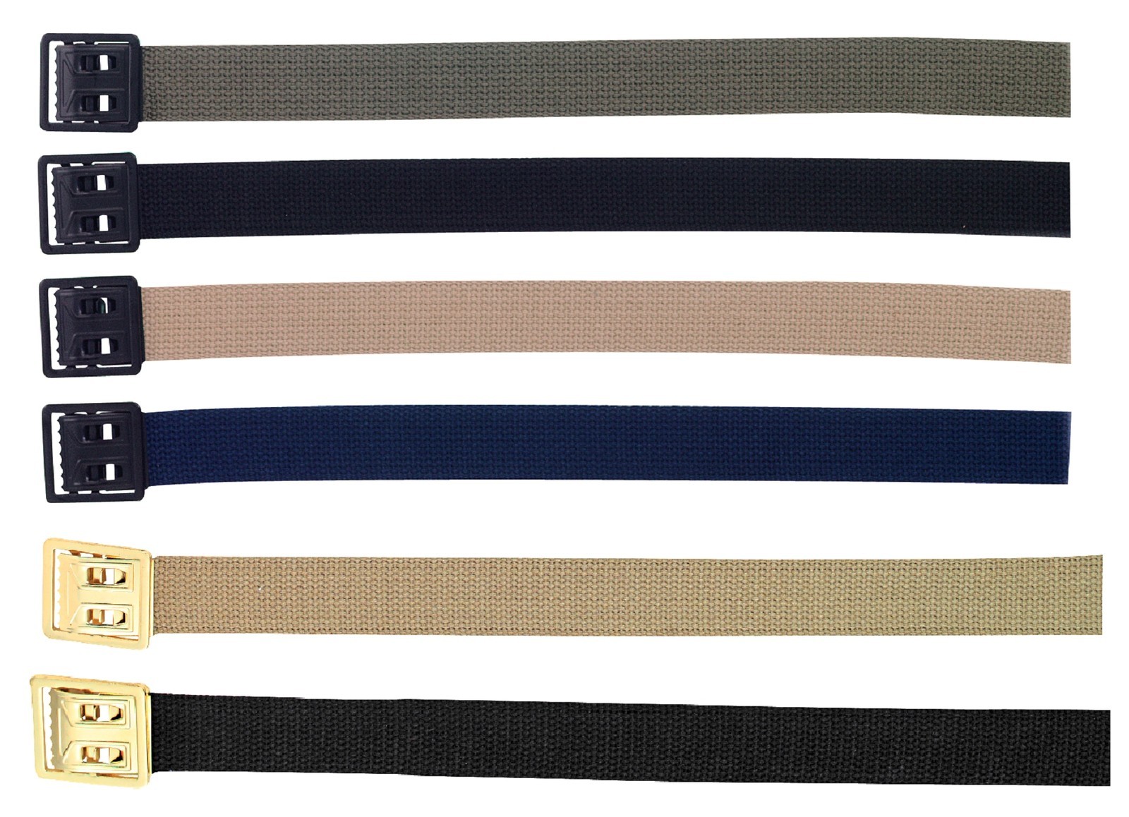 Solid Color Belts w/ Open Face Buckle – Cotton Belt