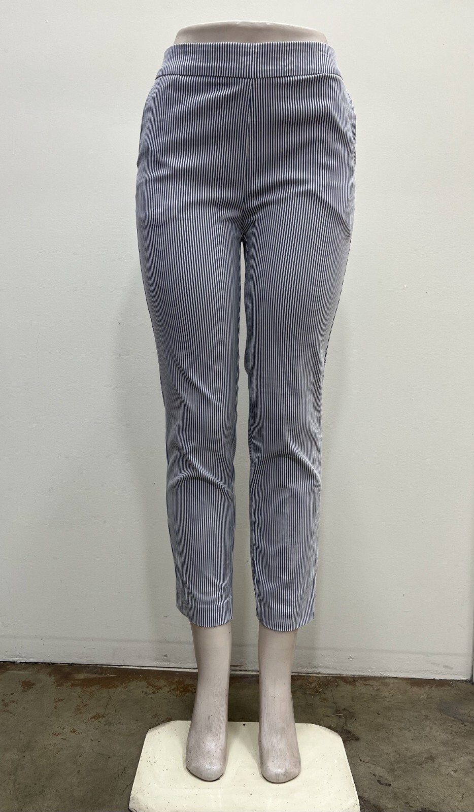 Counterparts striped pull on stretch slim leg ankle Pants with front pockets