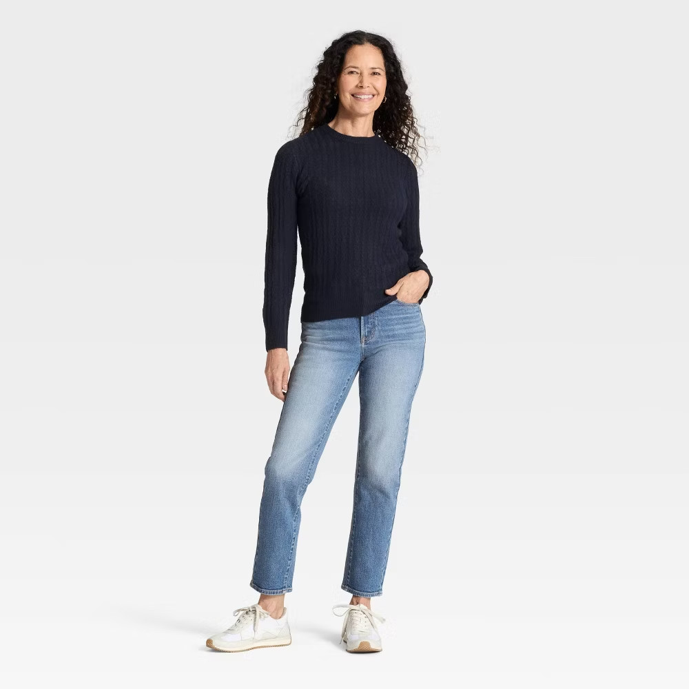 Women’s Mid-Rise 80’s Slim Straight Ankle Jeans – Universal Thread Size 4 R