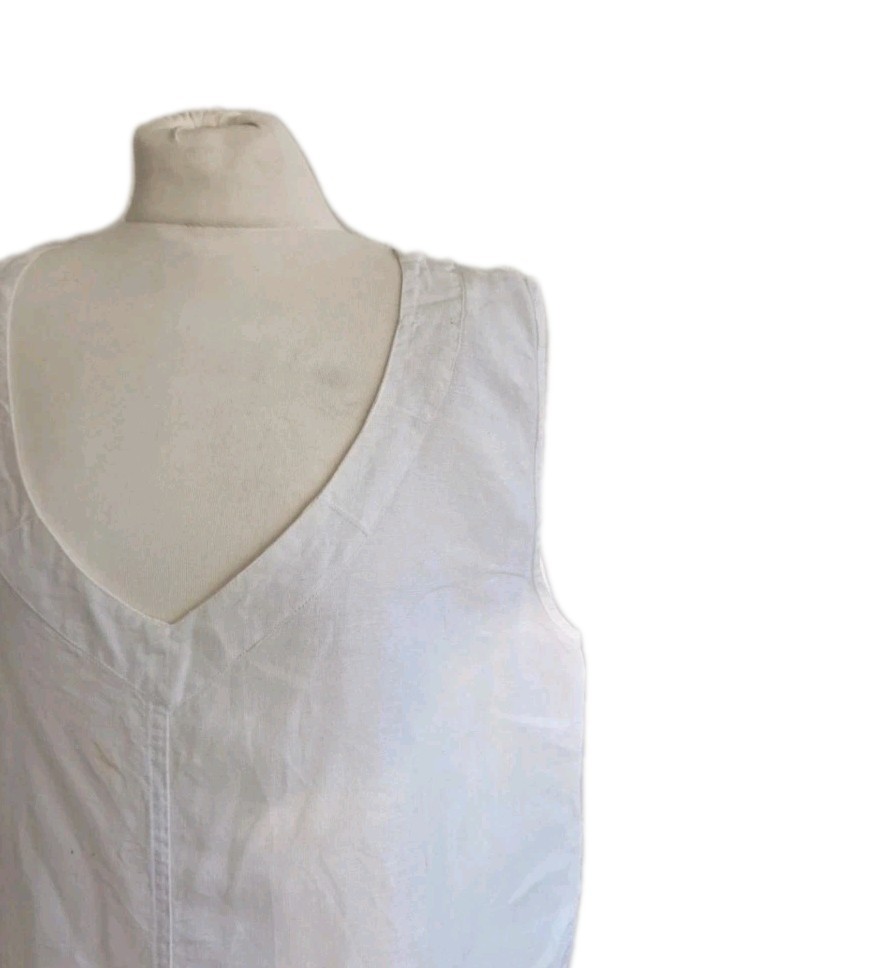 Kasbah Tunic Blouse Womens Size 3/UK 12 Linen Assymetric Oversized Lagenlook.