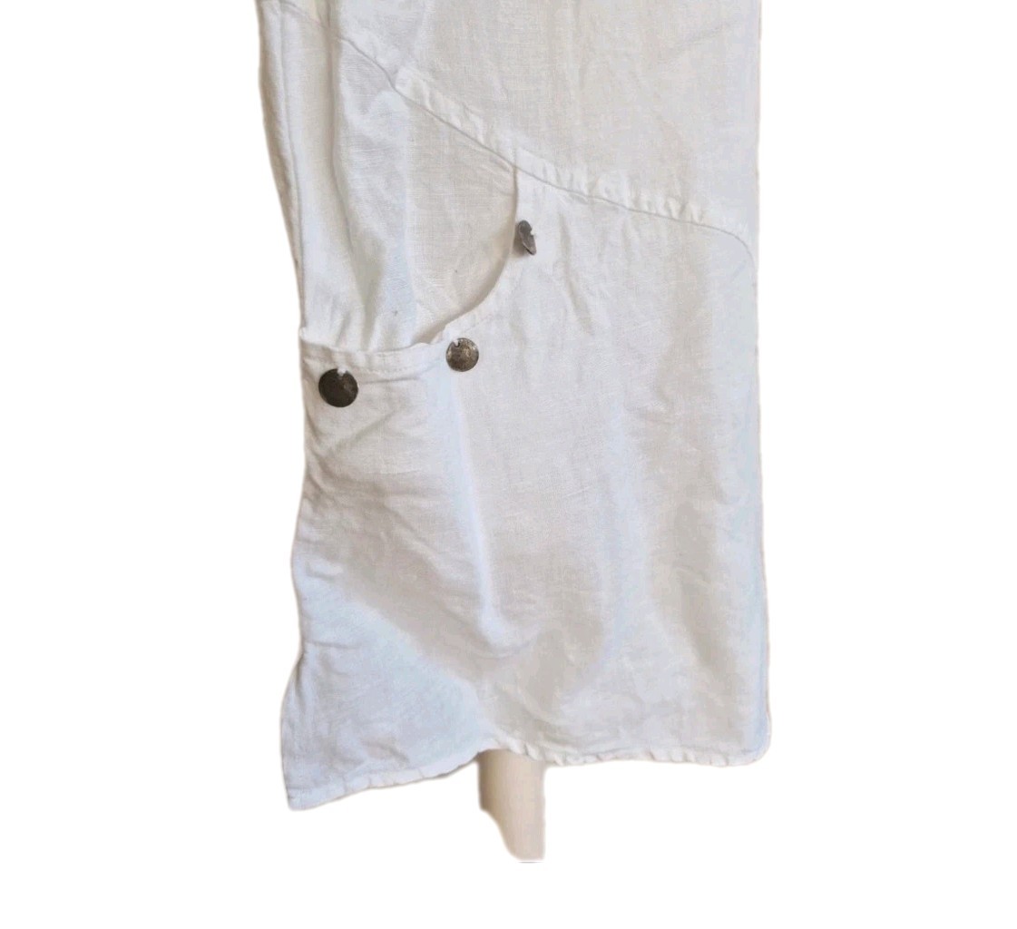 Kasbah Tunic Blouse Womens Size 3/UK 12 Linen Assymetric Oversized Lagenlook.