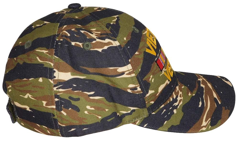 Vietnam Veteran Ribbon Woodland Camouflage Acrylic Embroidered Hat Cap Licensed
